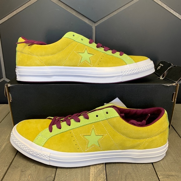 converse one star ox yellow suede